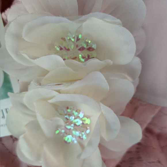 Girls Sz 12 new Bonnie jeans pink lace dress flowers sequin birthday wedding - Picture 4 of 8